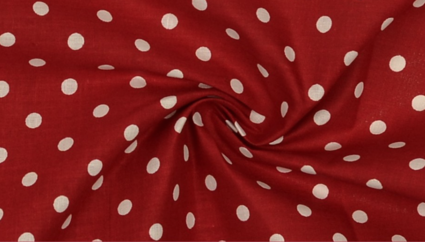 Baumwolle Tupfen Big - Rot